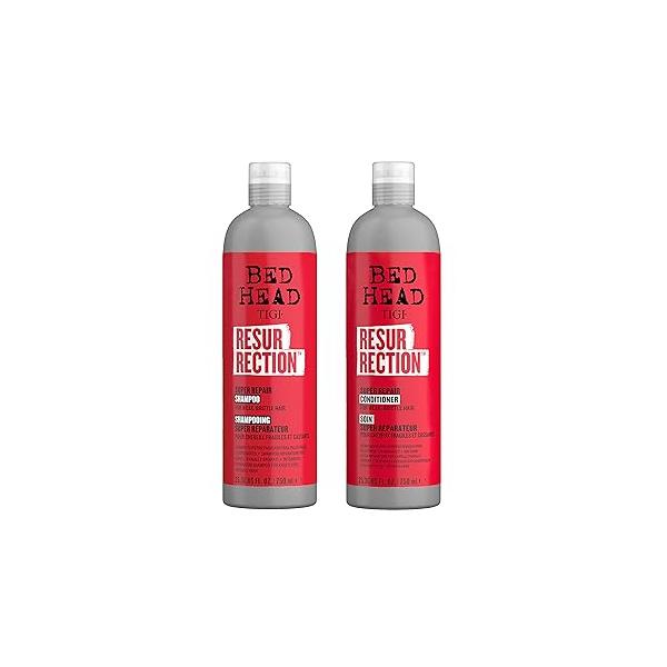 Bed Head by TIGI Moisturizing Shampoo and Conditioner Set for Damaged Hair, Resurrection Infused Hair Care with The Plant, 25.36 fl oz, 2 Pack