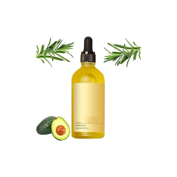 Natural Hair Growth Oil, Thin Dry Damaged and Black Castor Oil for Unscented, 2 Fl Oz