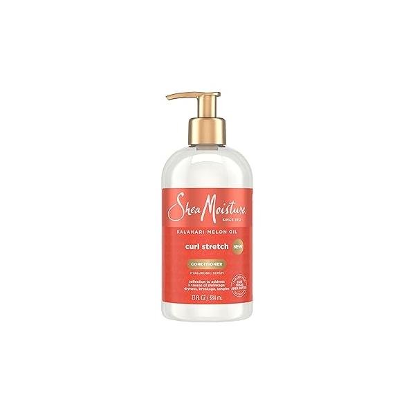 SheaMoisture Curl Stretch Conditioner Kalahari Melon Oil Infused with Hyaluronic Serum, Hydration Hero Deeply Moisturizes and Repairs Damage, for Easy Detangling Styling 13 Fl Oz