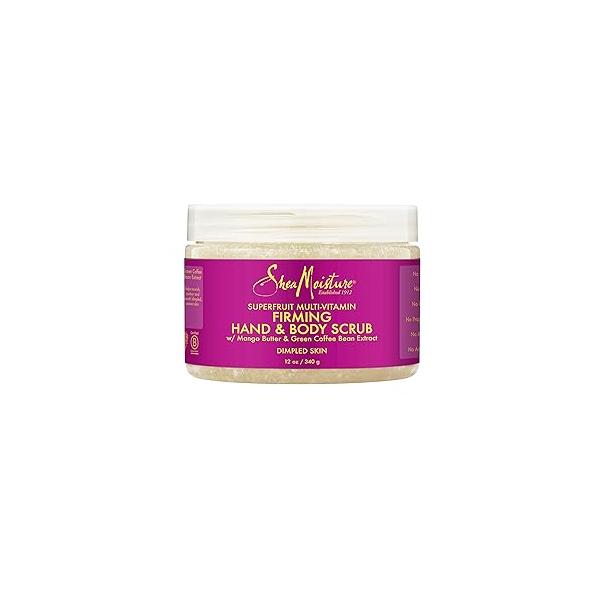 SheaMoisture Hand & Body Exfoliator SuperFruit Complex Exfoliating Scrub for Dry Skin with Shea Butter 12 oz