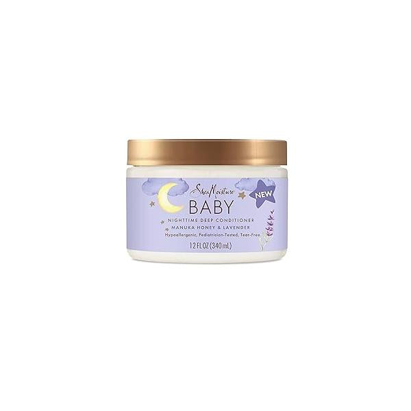 SheaMoisture Baby Deep Conditioner Manuka Honey & Lavender for Delicate Hair and Skin Nighttime Care Regimen 12 oz