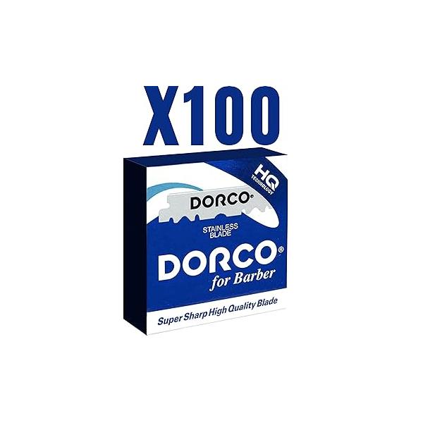 100 DORCO Single Edge Razor Blades For Professional Barbers And Traditional Shaving Enthusiasts