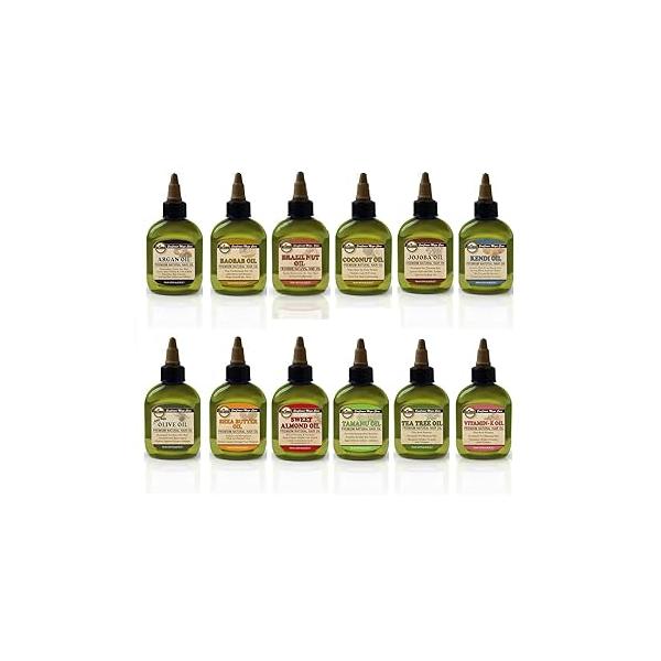 Difeel Premium Natural Hair Oil Collection Complete 12 Piece Essential Set