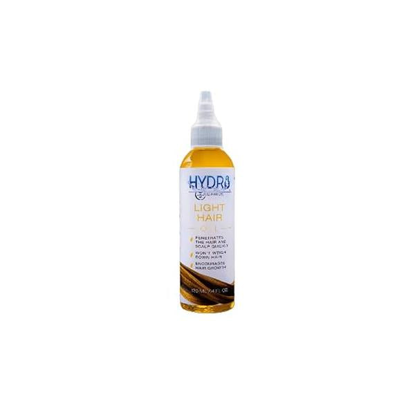 Hydr8 Organics Light Hair Oil for Fine, Wavy, Curly - Weightless Moisturizing Soft, Shiny, Frizz-Free 100% Natural, Organic Treatment, 4oz