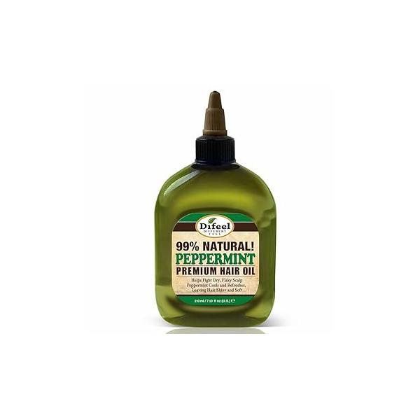 Difeel Premium Natural Hair Oil Peppermint 7.1 Ounce (3-Pack)
