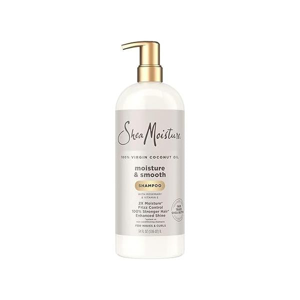 SheaMoisture 100% Virgin Coconut Oil Moisture & Smooth Shampoo, 34 Fluid Ounce