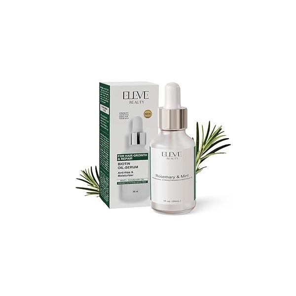 Élevé Beauty Rosemary Mint Scalp, 30ml Hair Growth Repair Strengthening Biotin Oil Serum for Dry Damaged Types, 1-Fluid Ounces