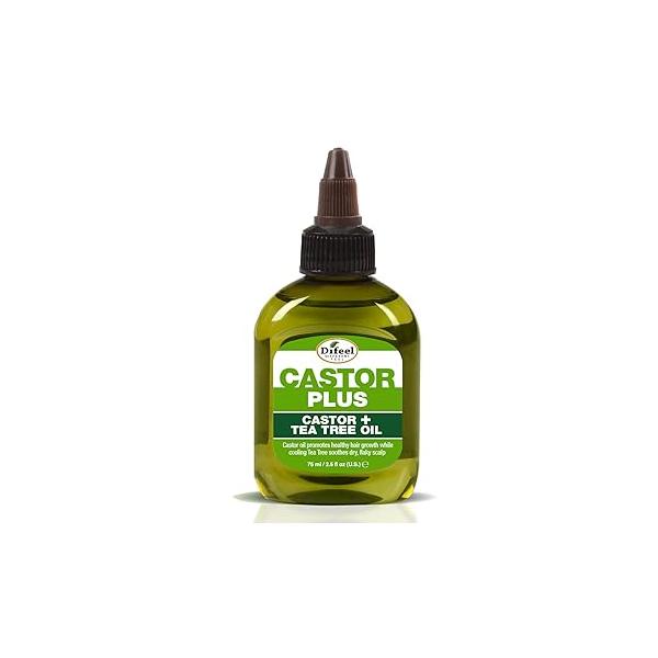 Difeel Premium Castor Plus Tea Tree - Pro-Growth + Scalp Care Hair Oil 2.5 oz.