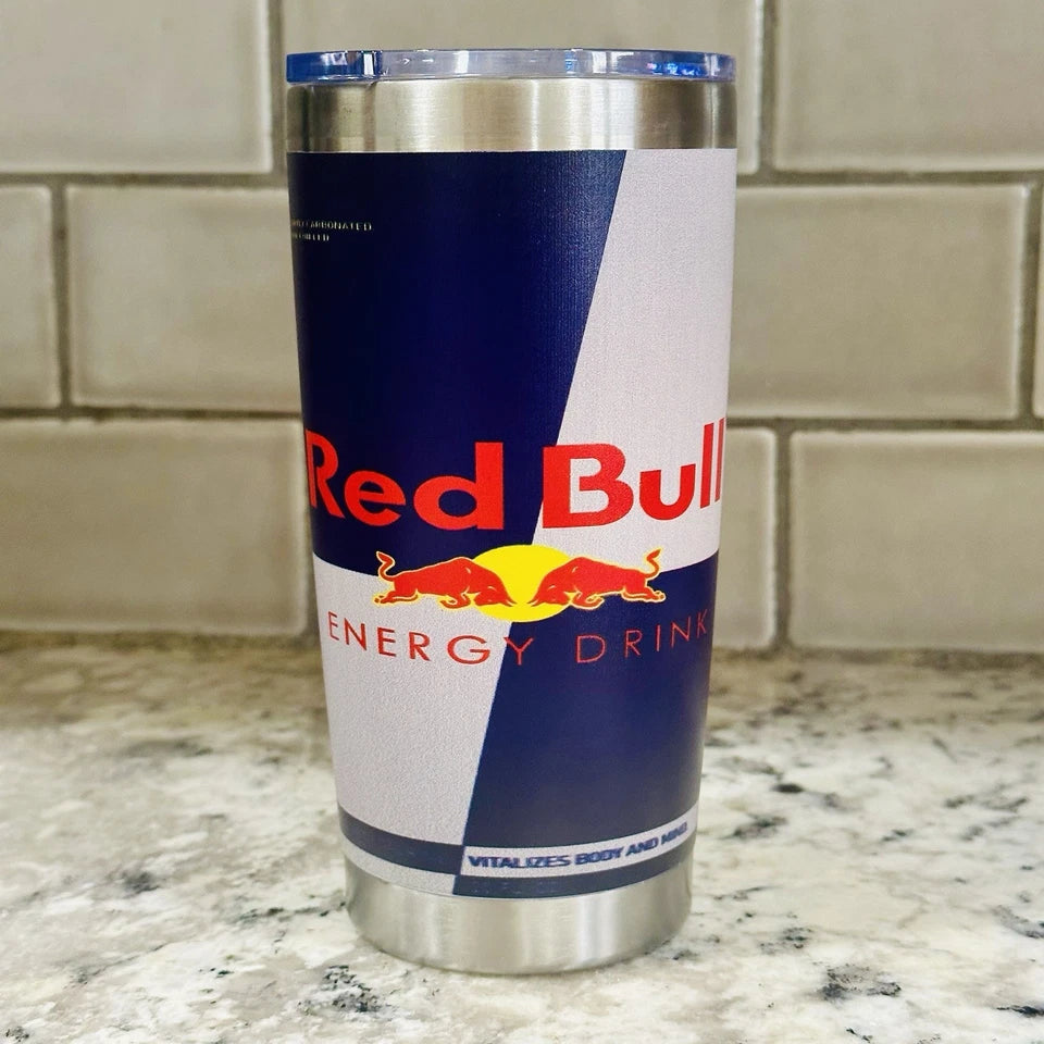 YETI 20 OZ RED BULL ENERGY DRINK TUMBLER CUP + MAG SLIDER LID