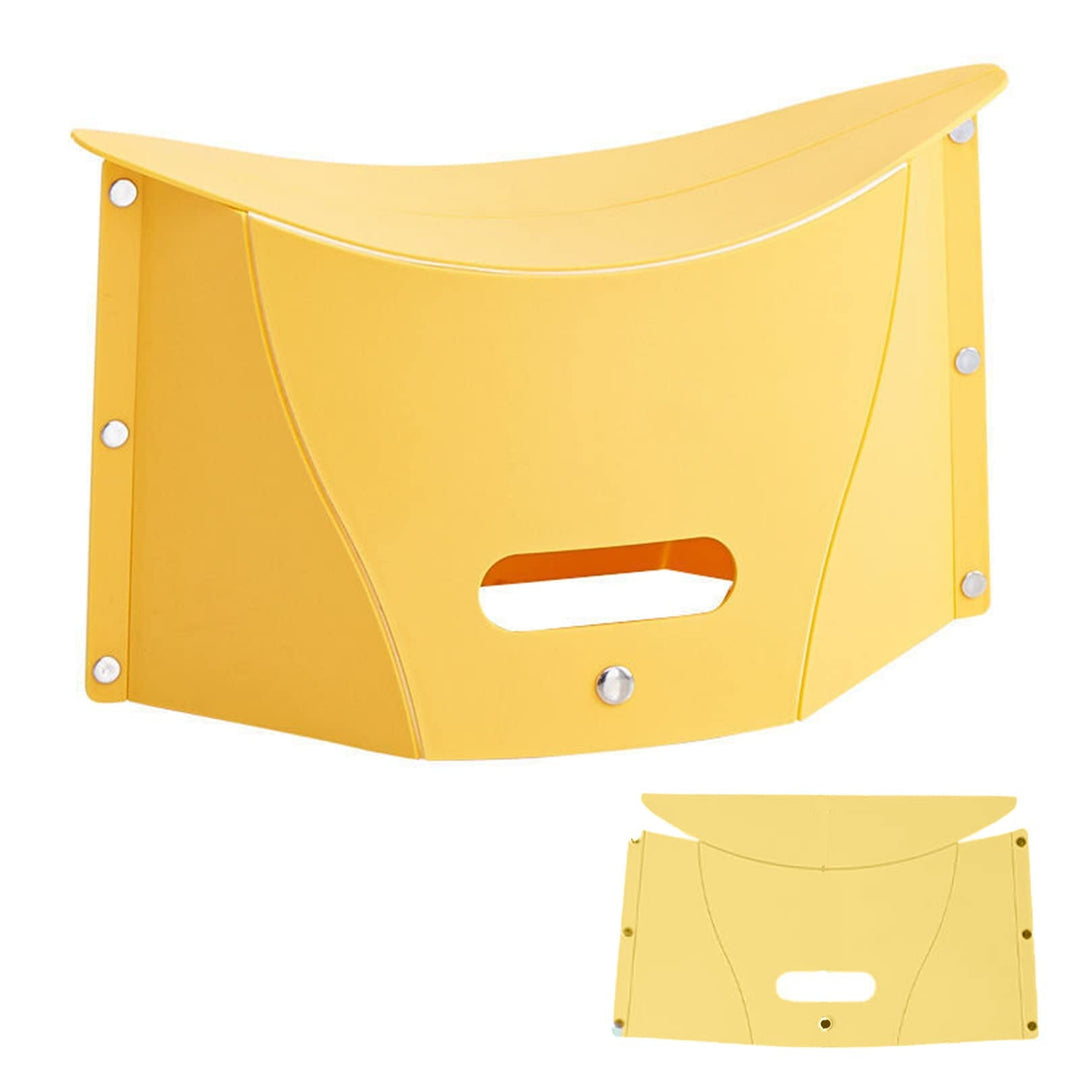 Folding Portable Camping Hiking Stool, Lightweight Collapsable Foldable Chair for Travel Gathering BBQ Subway Library Backpacking Outdoor Ultralight Mini (Yellow)