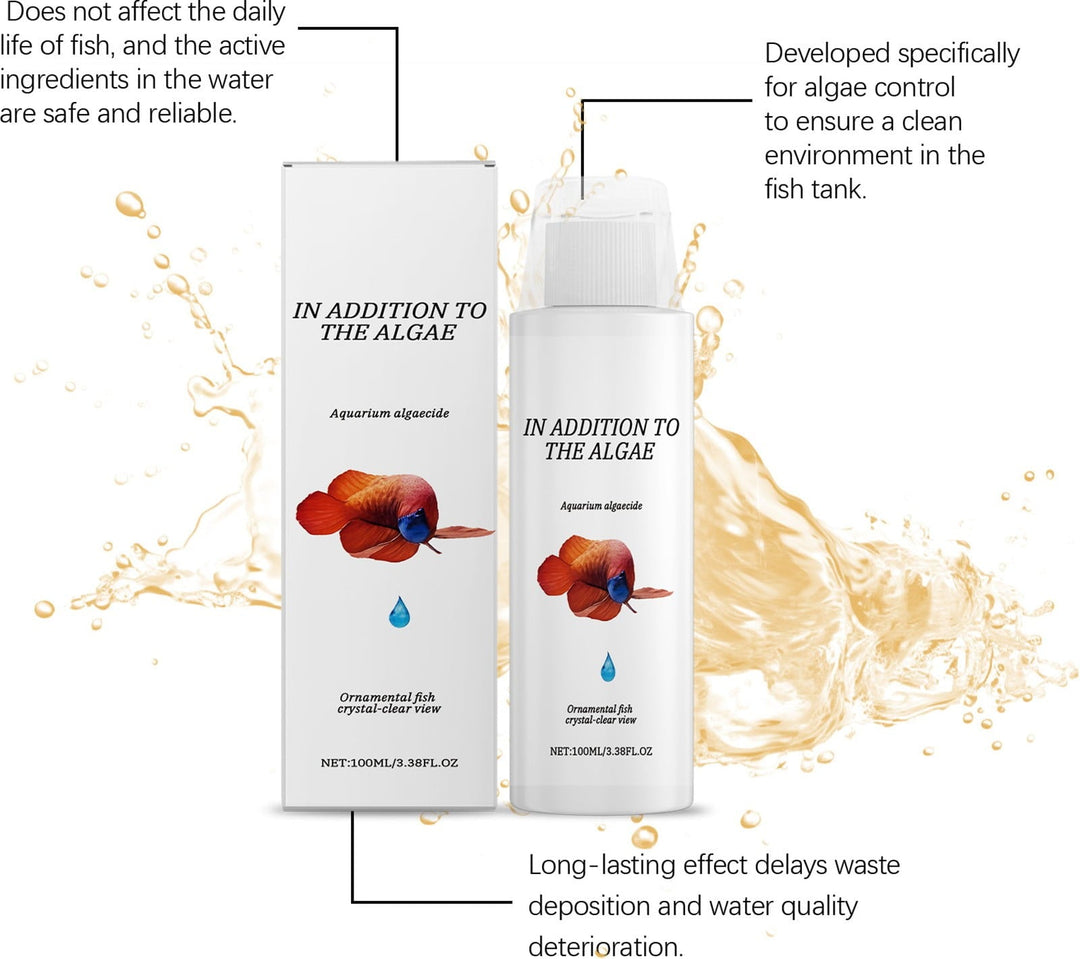 100ml Aquarium Algaecide & Water Cleaner for Fish Tanks | Reduces Sludge, Controls Algae Growth, Purifies Water – Safe for Freshwater & Saltwater