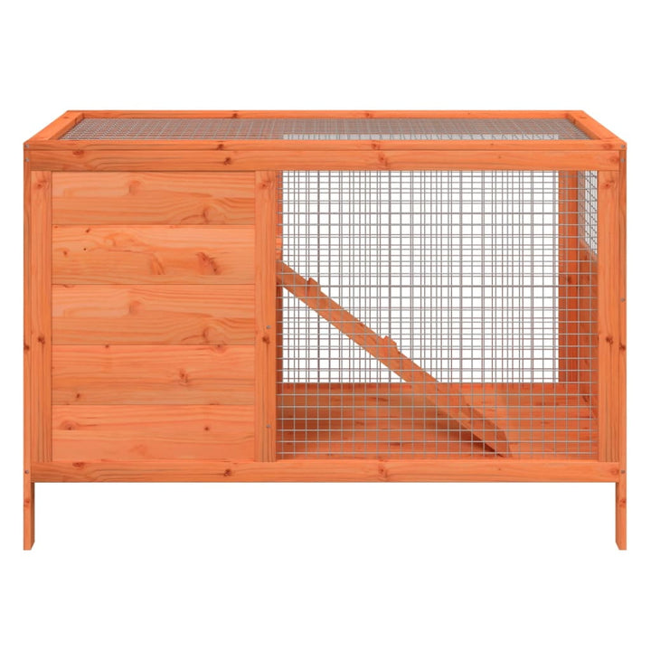 vidaXL Rabbit Hutch Brown 40.6"x17.3"x27.4" Solid Wood Pine