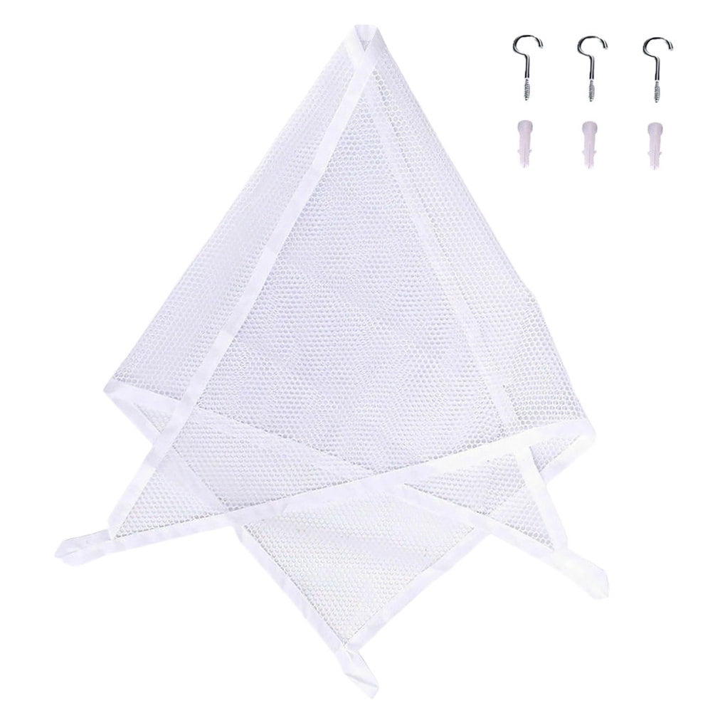 MOKKHNB 1 Set Wall Storage Hammock White Gauze for Easy Access to Children's Toys