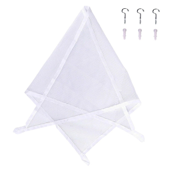 MOKKHNB 1 Set Wall Storage Hammock White Gauze for Easy Access to Children's Toys