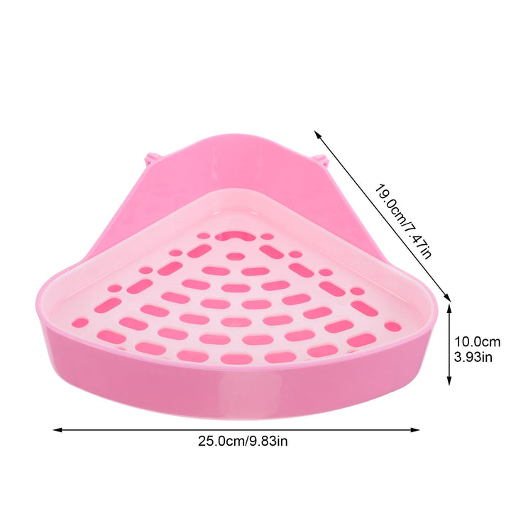 Gong Bunny Litter Box Pet Toilet Triangle Potty Trainer Corner Litter Bedding Box
