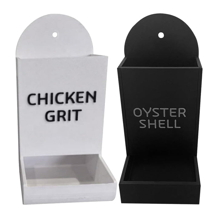 BULLPAW 2Pcs Chicken Oyster Shell Feeder 3D Printed Dual Purpose Hanging Chicken Feeder Trough Precision Nutrition Gravities Poultry Feeder Coop Accessories