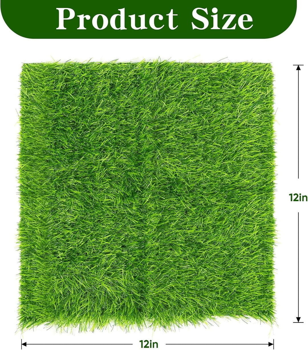 Katinyos 6 Pack Chicken Nesting Pads, Cuttable Nest Box Bedding for Laying Eggs, Washable Artificial Grass Carpet for Chickens Coop Garden Lawn