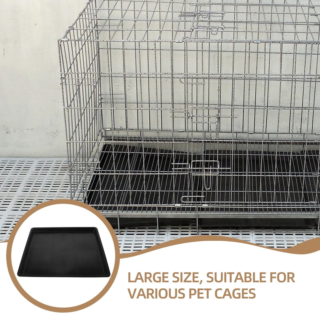 Parakeet Potty Tray Pet Cage Tray Plant Tray Rabbit Cage Plastic Black 42.00X38.00X2.00CM