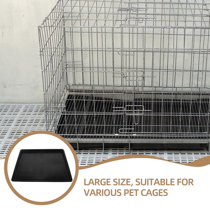 Parakeet Potty Tray Pet Cage Tray Plant Tray Rabbit Cage Plastic Black 42.00X38.00X2.00CM