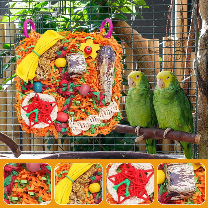 Enrichment Foraging Toy for Small Pets, Chewable Interactive Activity Mat for Rabbits, Guinea Pigs, Chinchillas, Hamsters, Rats, Promotes Natural Instincts and Dental Health