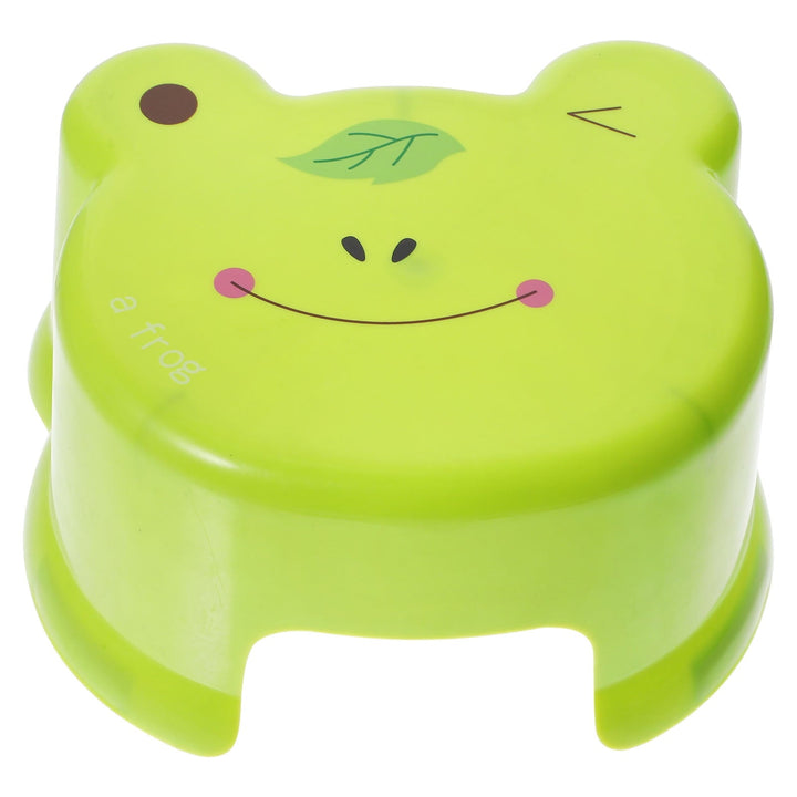 BESTONZON Foot Stools Small Green Stackable Plastic Stool for Bedroom Use 1Set