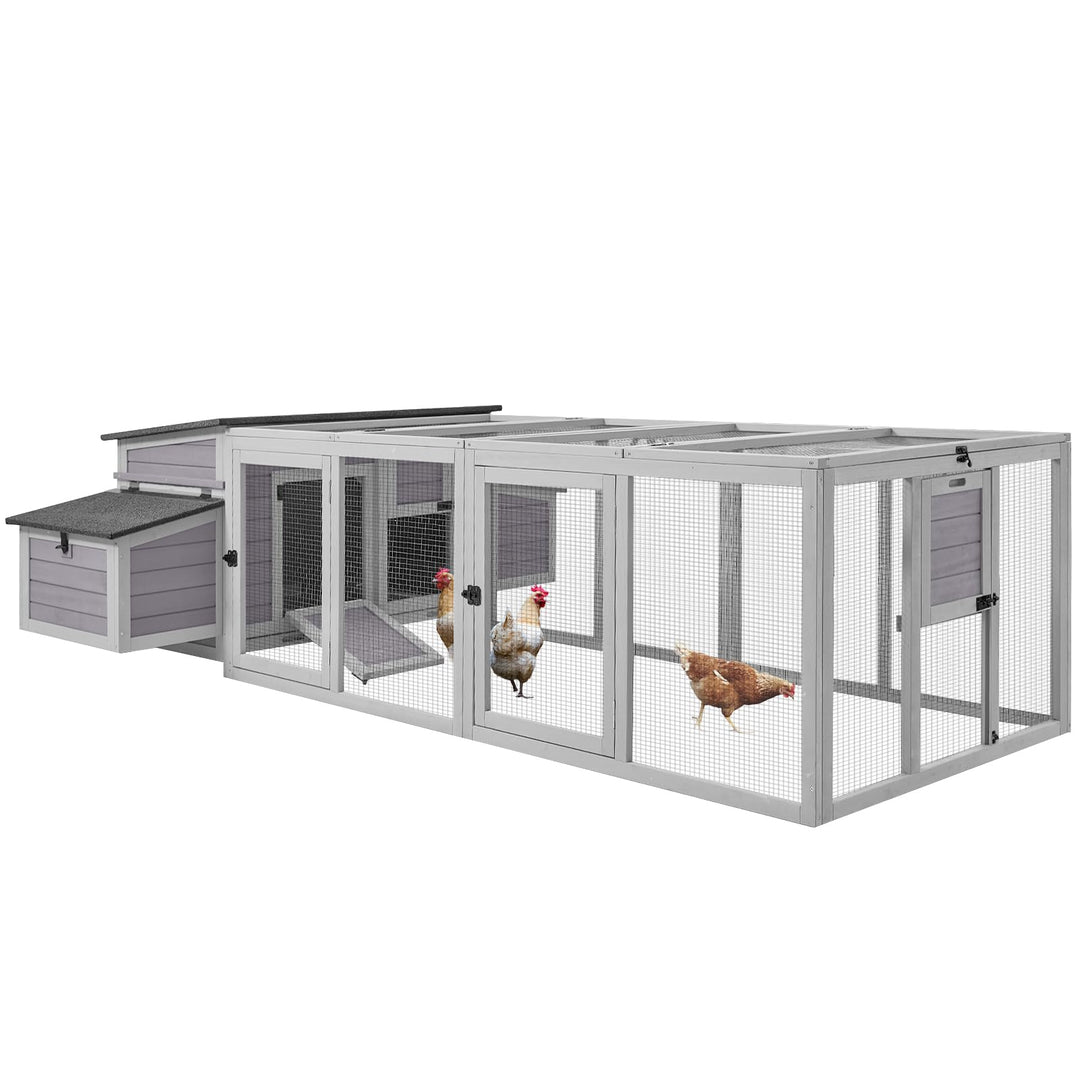 BUTINGLALE Chicken Coop Large Wooden Chicken House for Outdoor 103" Poultry Cage with Nesting Box, 4-6 Chickens