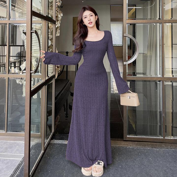 Simple And Laid-back Lace Blouse Dress