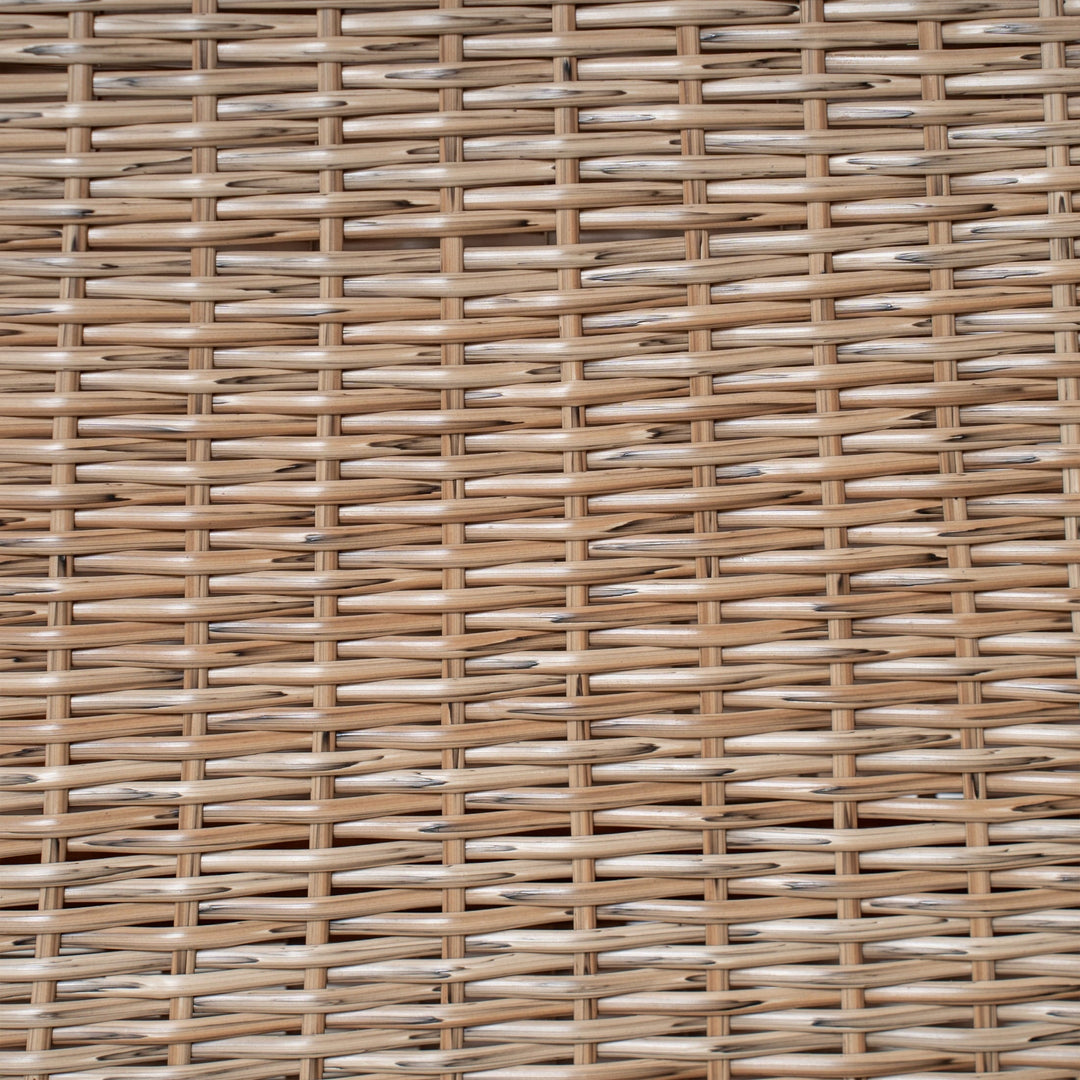 Christopher Knight Home 70" Outdoor Wood Rectangle Dining Table with Slatted Top and Rattan Legs, Brown