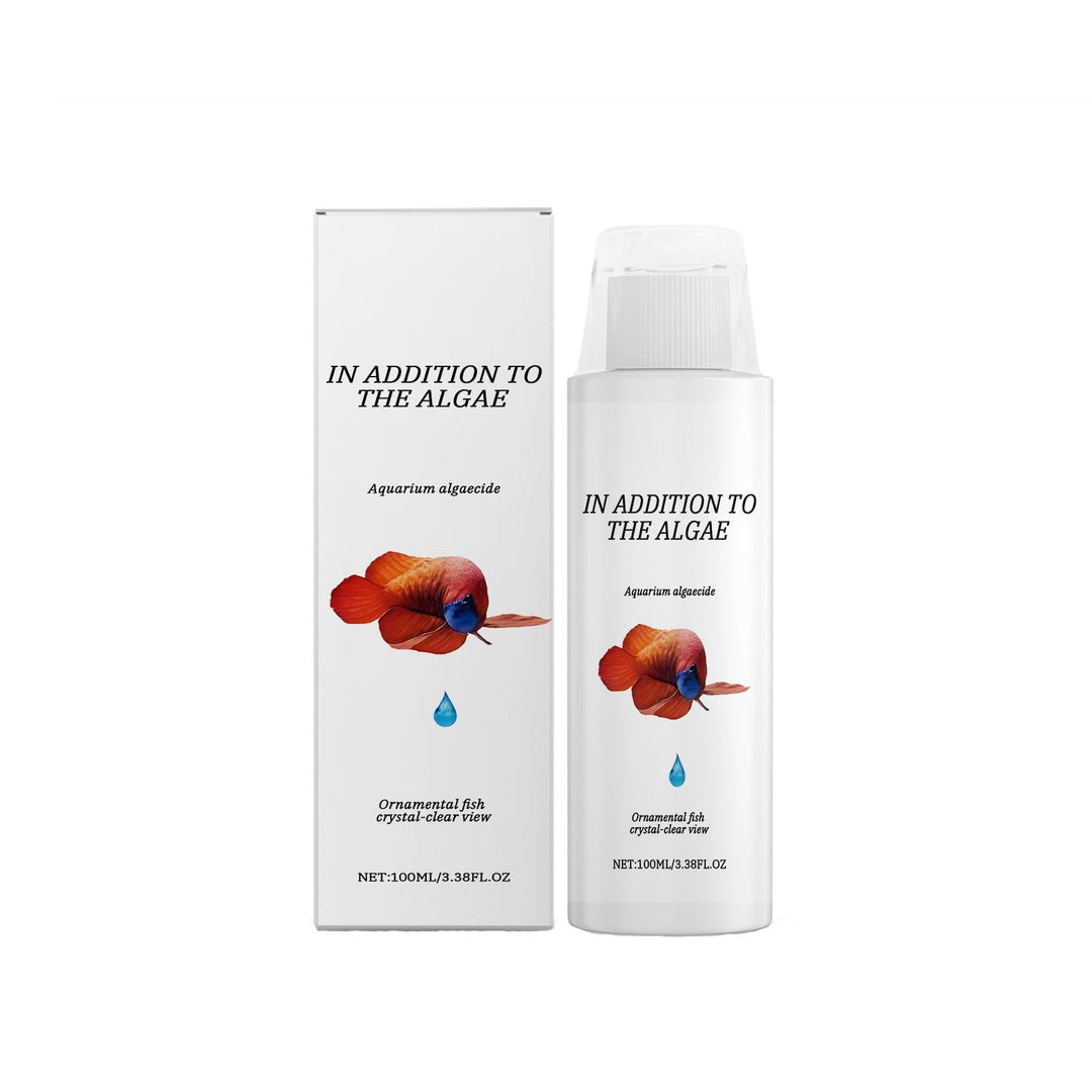 Aquarium Algae Remover Fish Tank Cleaner – Safe for All Fish, Rapid Water Clarifier with Bio-Enzymes, Reduces Sludge & Maintains Crystal Clear Water Quality, 100ml