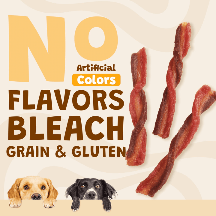 ASMPET Natural Twist Dog Treats, Real Premium Beef, Chicken and Duck Jerky for Small Medium Large Dog, 10.5 oz