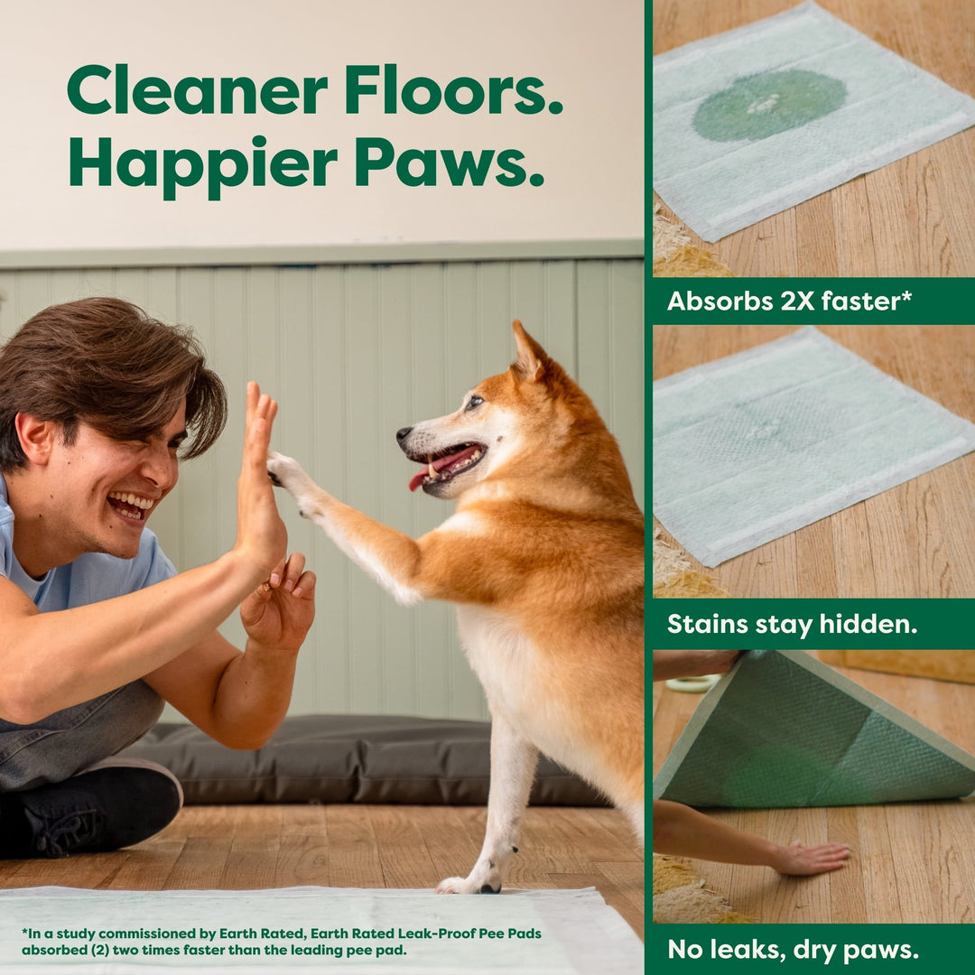Earth Rated Leak-proof Pee Pads for Dogs and Puppies, 2X Faster Absorption*, Unscented, XXL, 30x36 in., 25ct