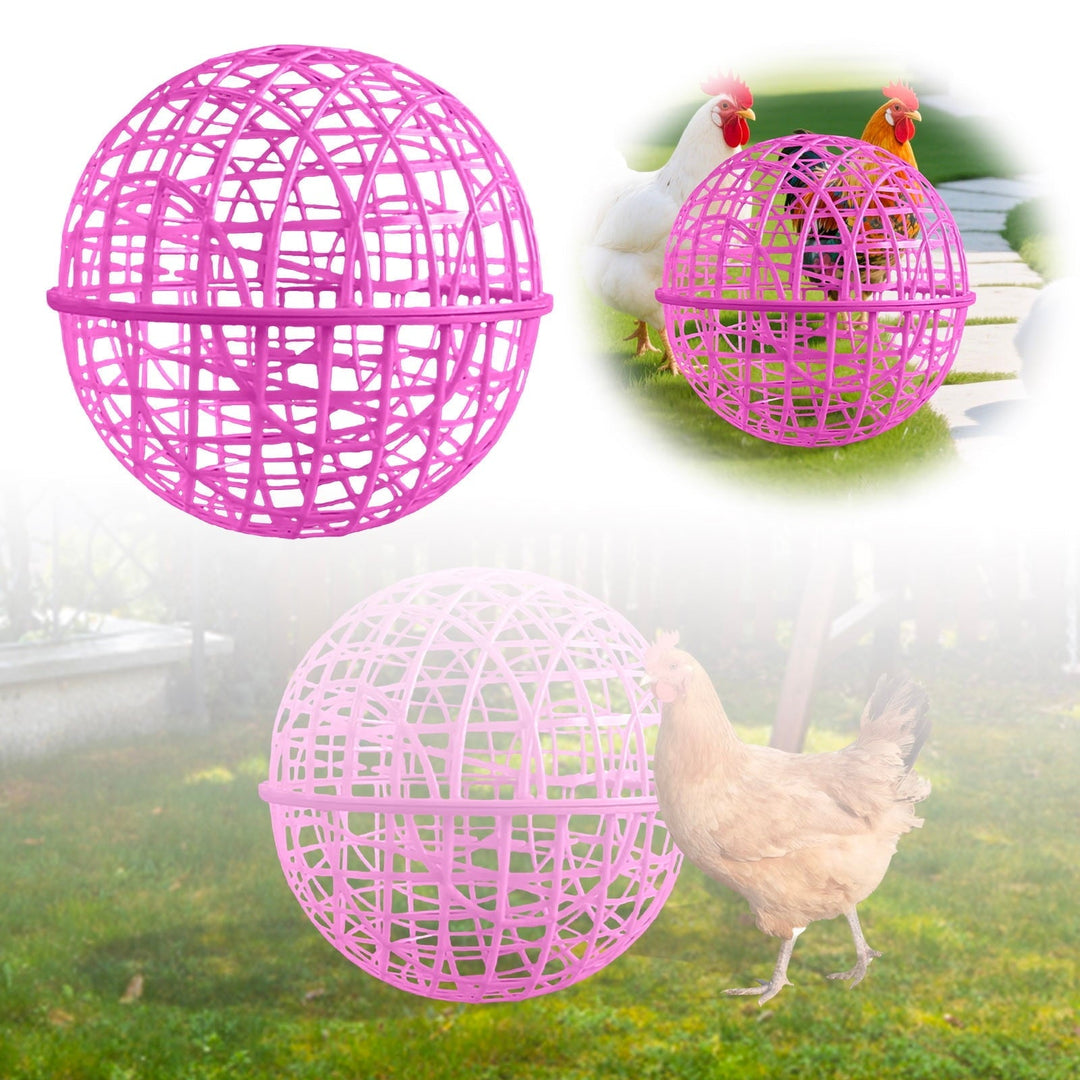 Simple Movable Chicken Coop, Chicken Ball Cage Rolling Orb Mobile Poultry Enclosure Round for Chicks Rabbits Birds Outdoor Backyard Farms D