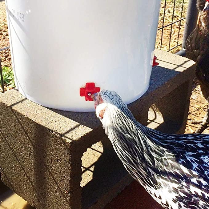 Sherry 20 Pack Horizontal Chicken Nipples Waterer - Automatic Chicken Water Feeder, Easy Install Poultry Nipples Horizontal Side Mount Drinkers or Quail Duck