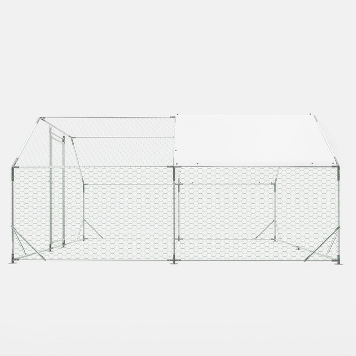 Large Walk in Chicken Coop Cage Farm Poultry Run Hutch Hen House, 10 ft. x 13 ft.