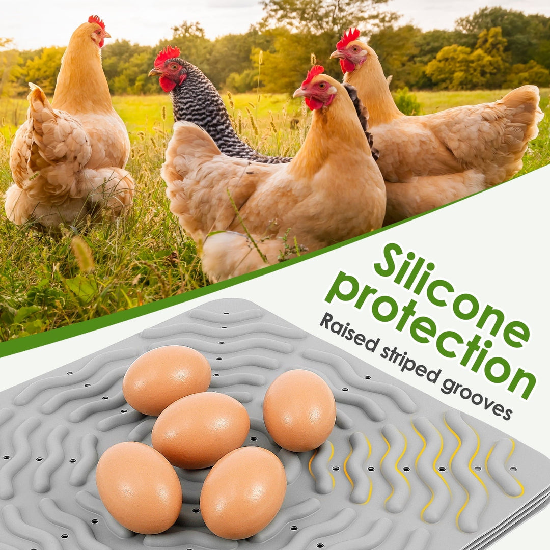 LINFANG 4Pcs Chicken Nesting Pad 12 inch Washable Nesting Box Mat Reusable Soft Silicone Chicken Bedding Pad Laying Egg Mat for Hens Laying Egg