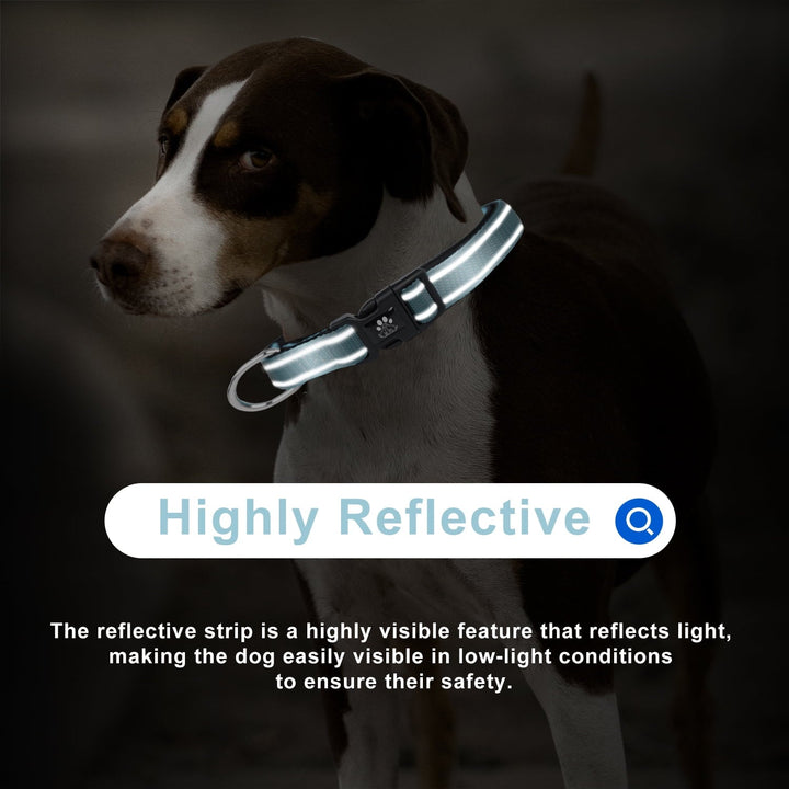 BRIOPAWS 2 Pack Reflective Dog Collar,Soft Neoprene Padded Dog Collar with Quick Release Buckle,Adjustable Breathable Pet Collar for Small Dogs(S,Blue)