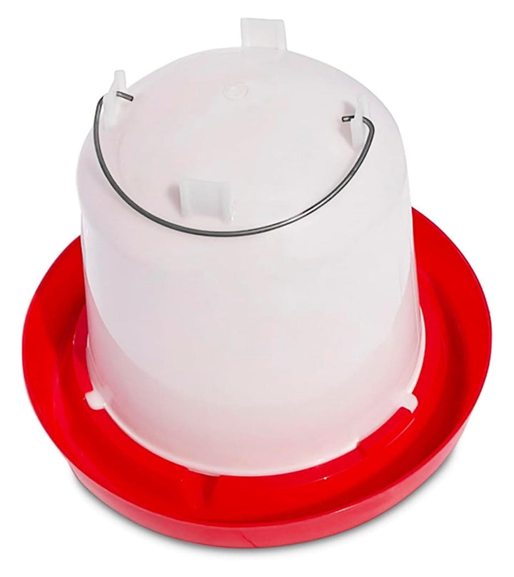 Chicken Waterer and Feeder Set | 1.5 Gallon Poultry Drinker and 11 Pound Feeder Combo | For Chickens, , Turkeys, Ducklings, Quail, Baby Chicks and More
