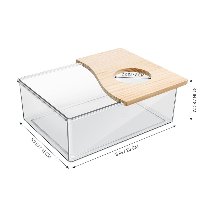 Yage 1pc Transparent Chinchilla Bath House Hamster Sandbox Sand Bath Container Chinchilla Dust Bath Acrylic Container