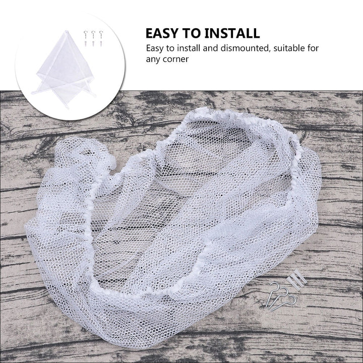 MOKKHNB 1 Set Wall Storage Hammock White Gauze for Easy Access to Children's Toys