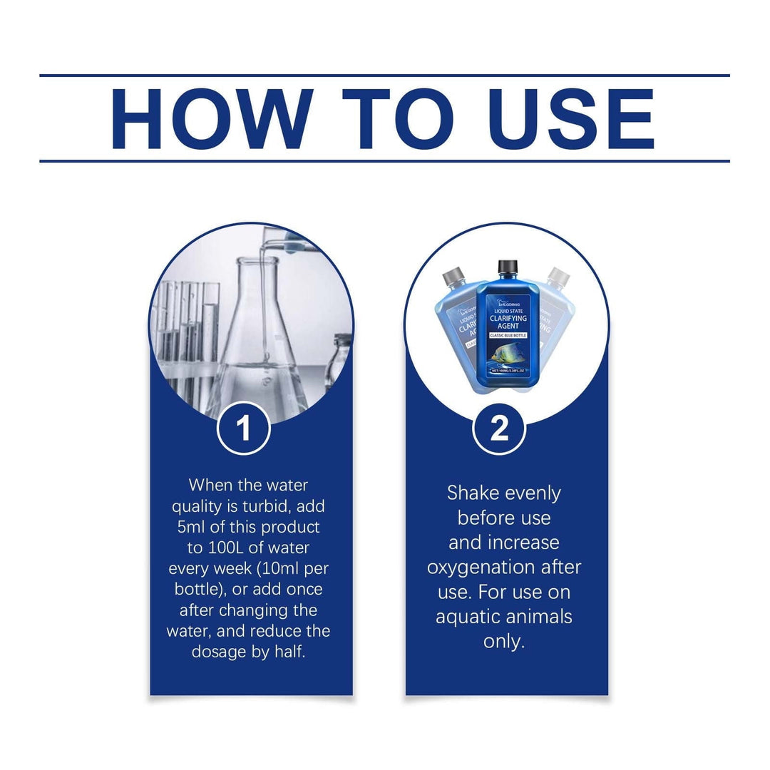 Aquarium Fish Tank Water Purifier | Clear Water Quality Enhancer | Rapid Pollutant Remover | Balances pH | Safe for Fish & Plants | Easy Use | 100ml Bottle | Fish Products