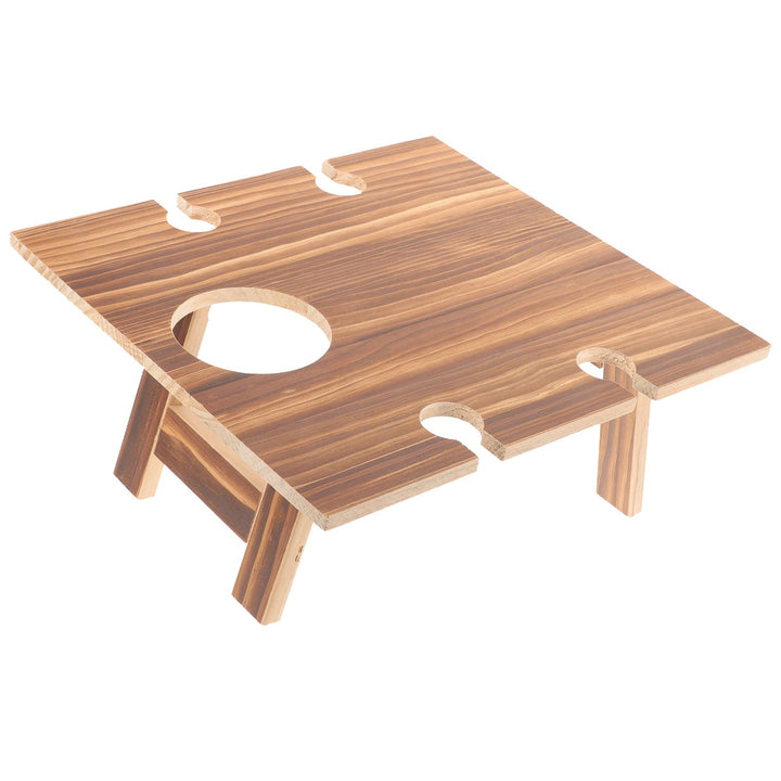 Worgeous 1Pcs Portable Picnic Table for Outdoor Use with Goblet Holder and Folding Feature 11.79X9.43X5.11in