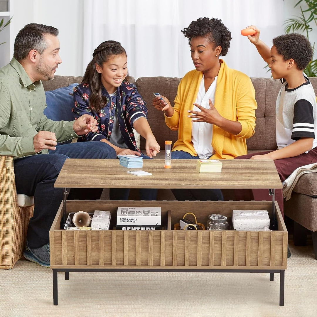 Modern Lift Top Coffee Table, Rustic Wooden Coffee Table with Hidden Storage Compartment Table for Living Room, Center Table for Living Room or Office，