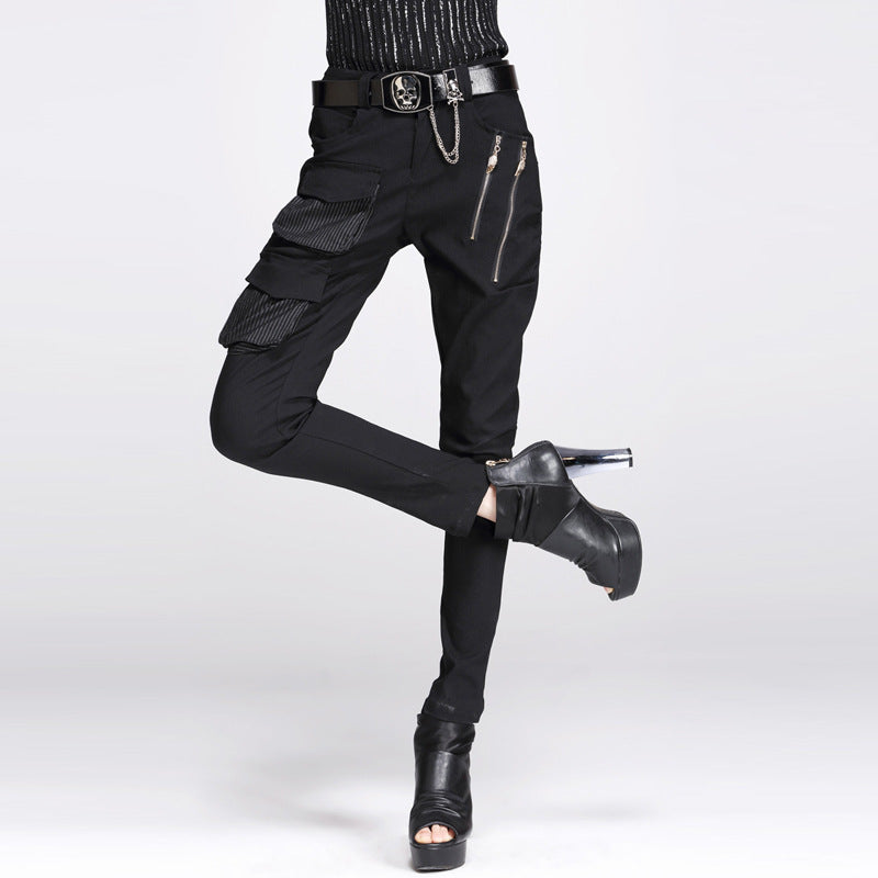 Women's Fashion Three-dimensional Pocket Zipper Trousers