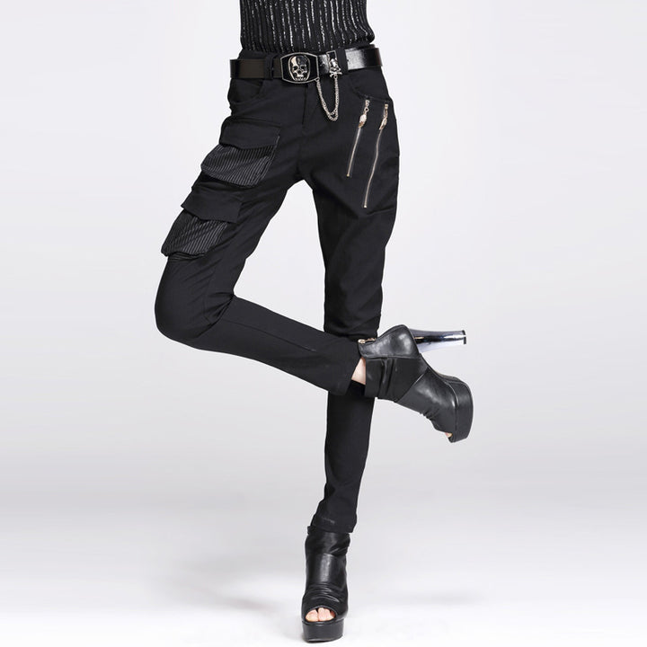 Women's Fashion Three-dimensional Pocket Zipper Trousers