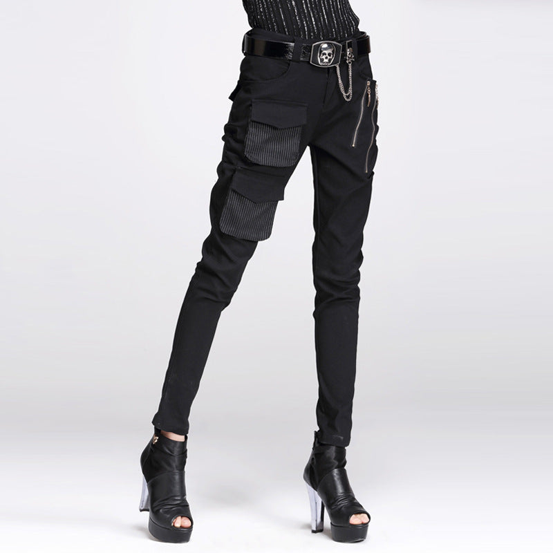 Women's Fashion Three-dimensional Pocket Zipper Trousers