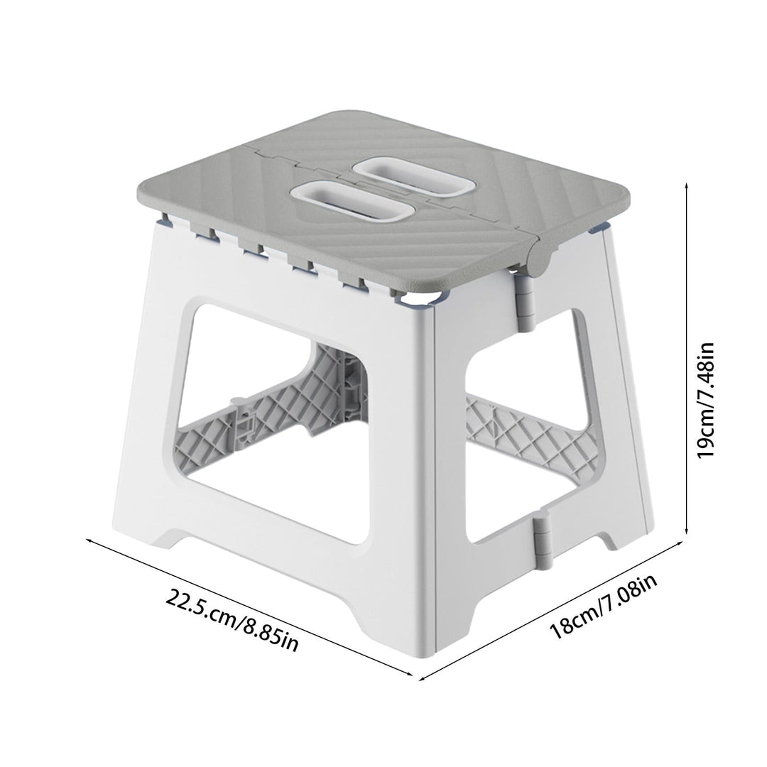 VANLOFE Foldable Step Stool for Adults, Portable Plastic Small Step Stool – Lightweight Compact Small Stool for Camping, Outdoor, Home, Low Stool with Non-Slip Base, Supports 250lbs, Easy Storage