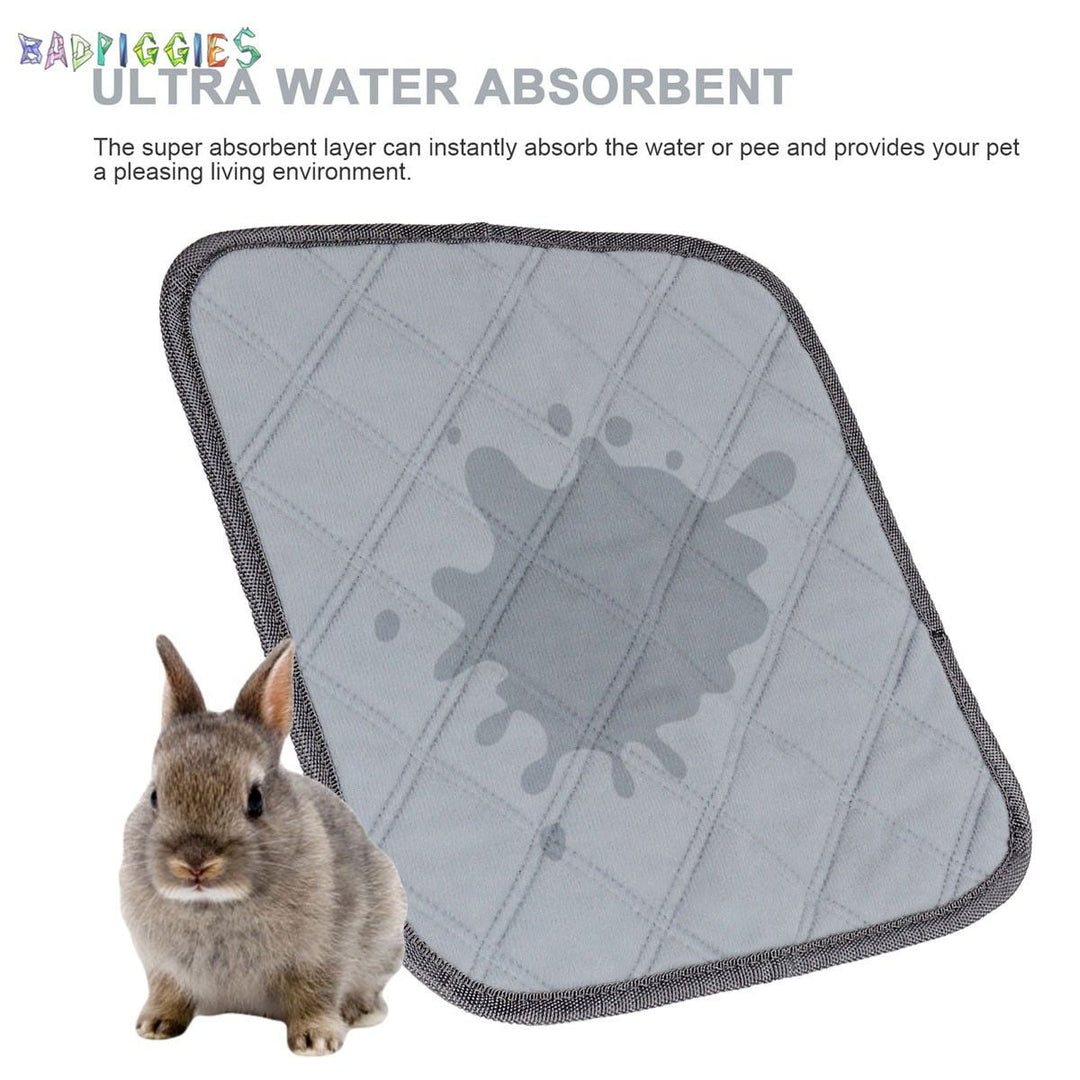Washable Pee Pads for Guinea Pig, 2PCS Non-Slip Hamster Cage Liners Reusable Pet Mat Sleep Cushion
