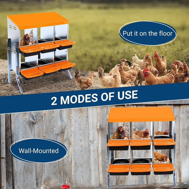 2025 New Nesting Boxes for Chickens, Chicken Nesting Box, Chicken Laying Boxes with Lid Cover, Roll Away Nesting Box for Chickens Laying Egg