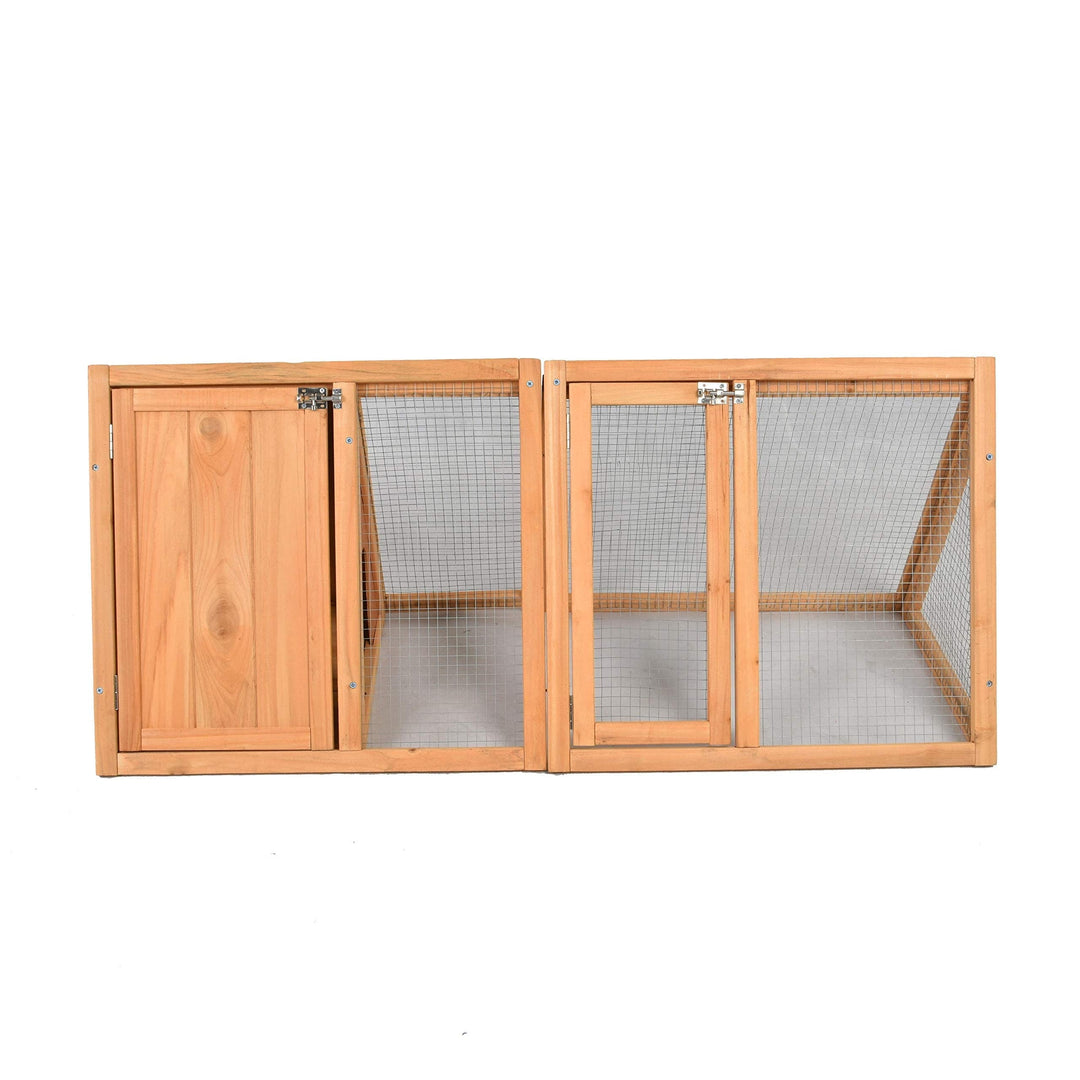 Gojooasis Wooden Triangle Outdoor Chicken Coop Rabbit Hutch For Small Pets
