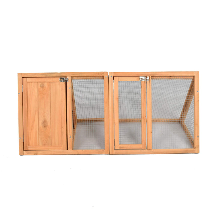 Gojooasis Wooden Triangle Outdoor Chicken Coop Rabbit Hutch For Small Pets